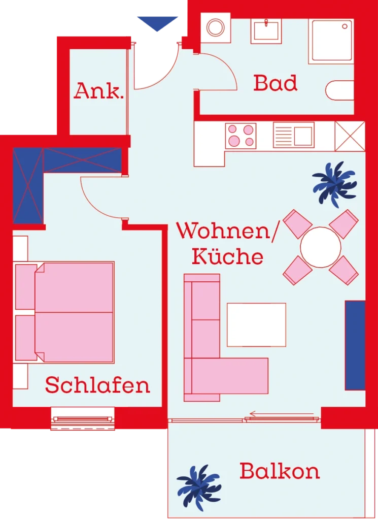 Grundriss Wohnung WE 06