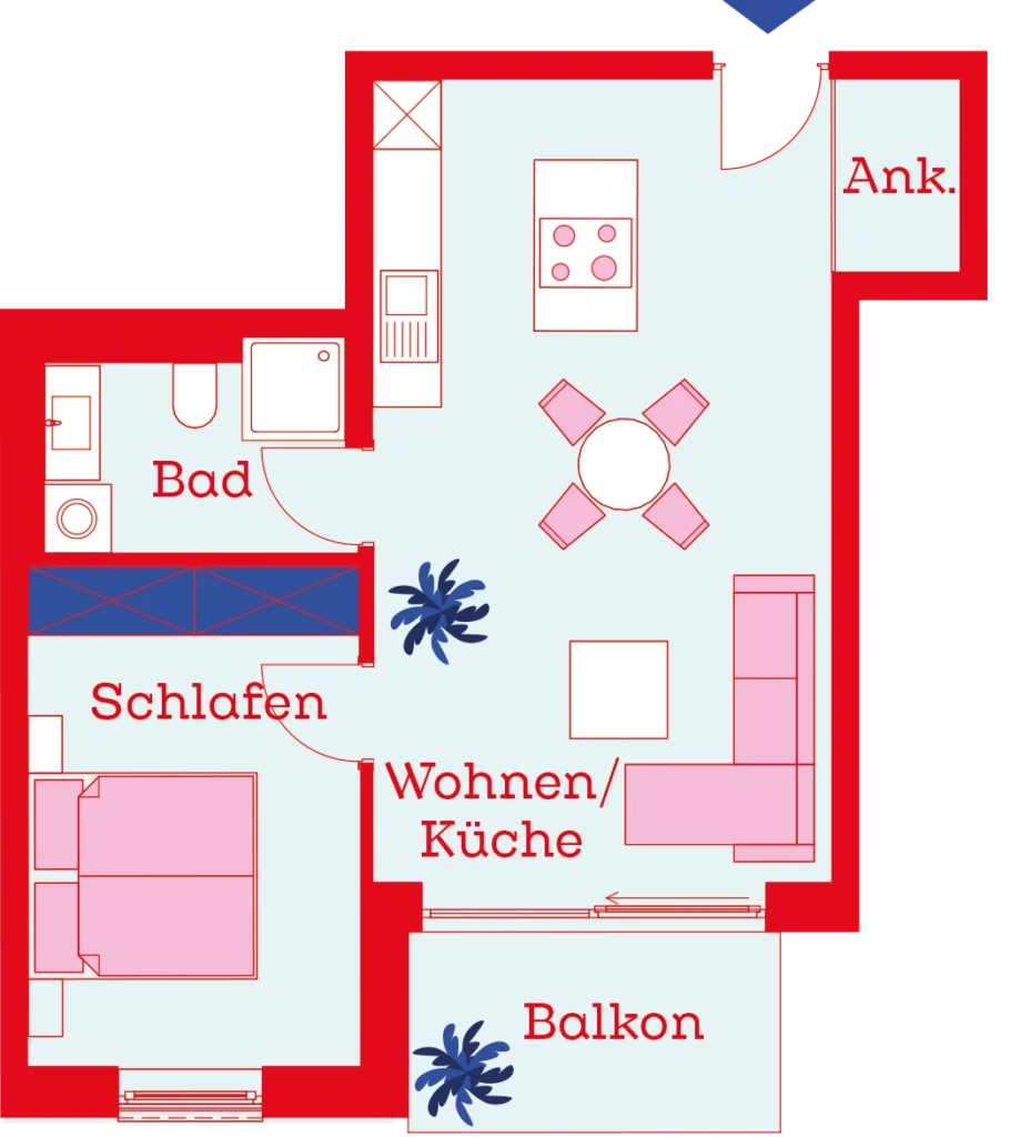 Grundriss Wohnung WE 07